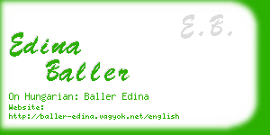 edina baller business card